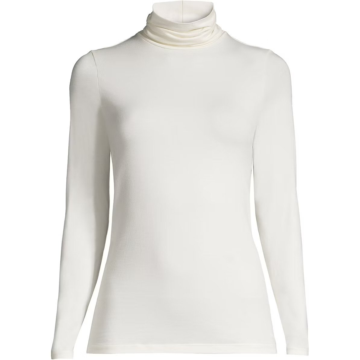 Women's Lightweight Fitted Long Sleeve Turtleneck | Lands' End (US)