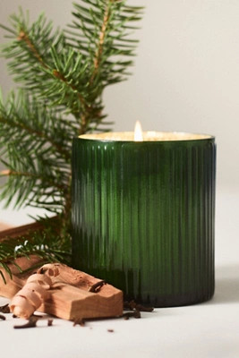 Capri Blue Woody Fir & Firewood Boxed Glass Candle | Anthropologie (US)