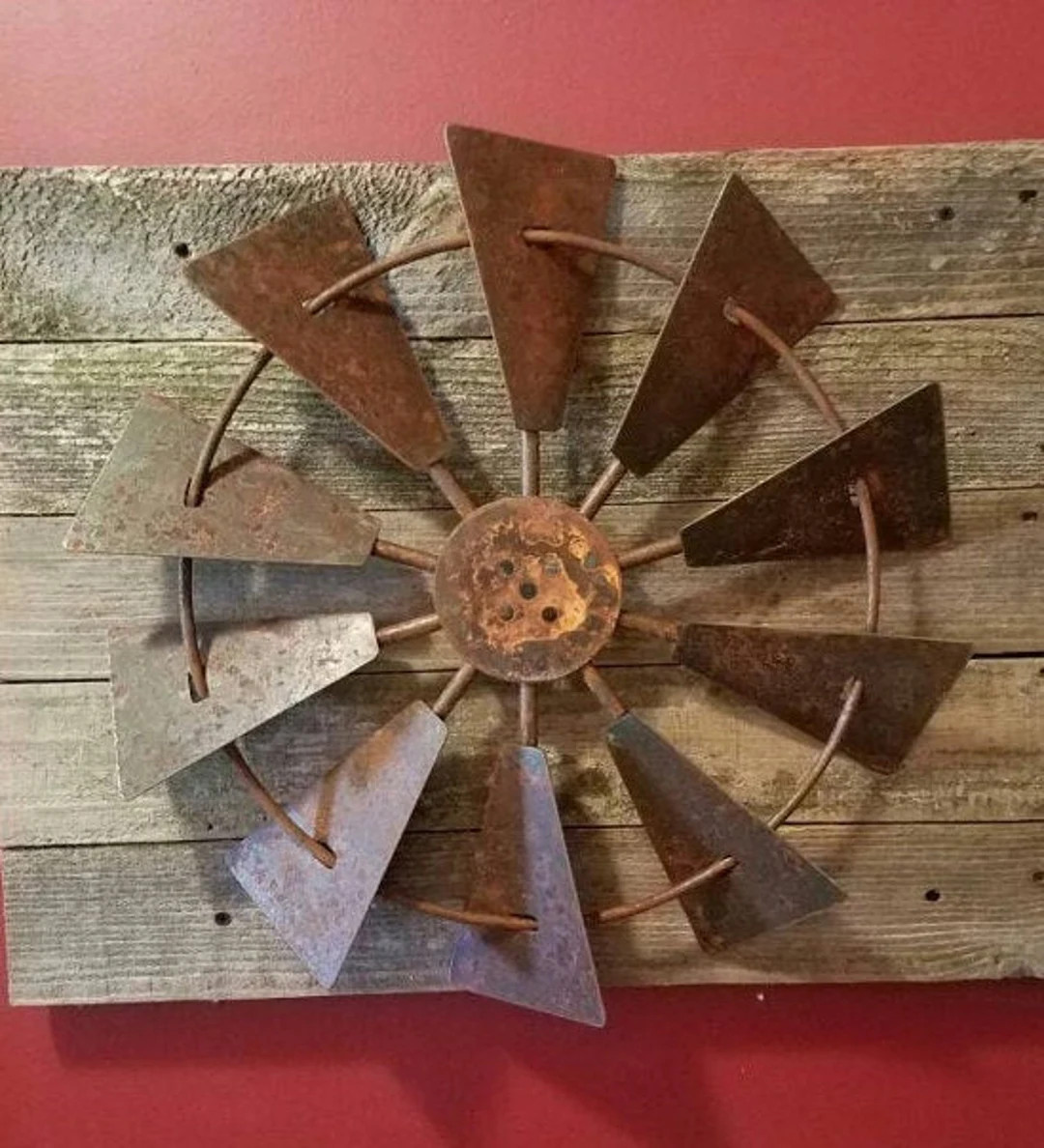 18 Rustic Windmill-windmill Wall Decor-rustic Farmhouse Windmill Decor-handmade Solid Steel Metal... | Etsy (US)
