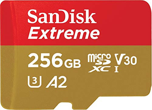 SanDisk 256GB Extreme microSD UHS I Card for 4K Video on Smartphones, Action Cams & Drones 190MB/s Read, 130MB/s Write SDSQXAV 256G GN6MN, Red/Gold | Amazon (US)