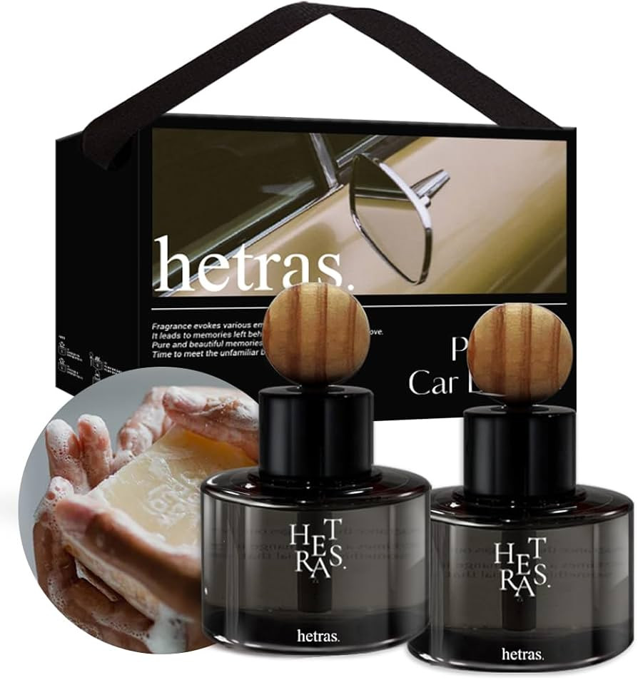 hetras Premium Car Diffuser Set 2.6 fl.oz. 2 Pack | Hug Soap - Cozy & Clean Scent | Long-Lasting ... | Amazon (US)