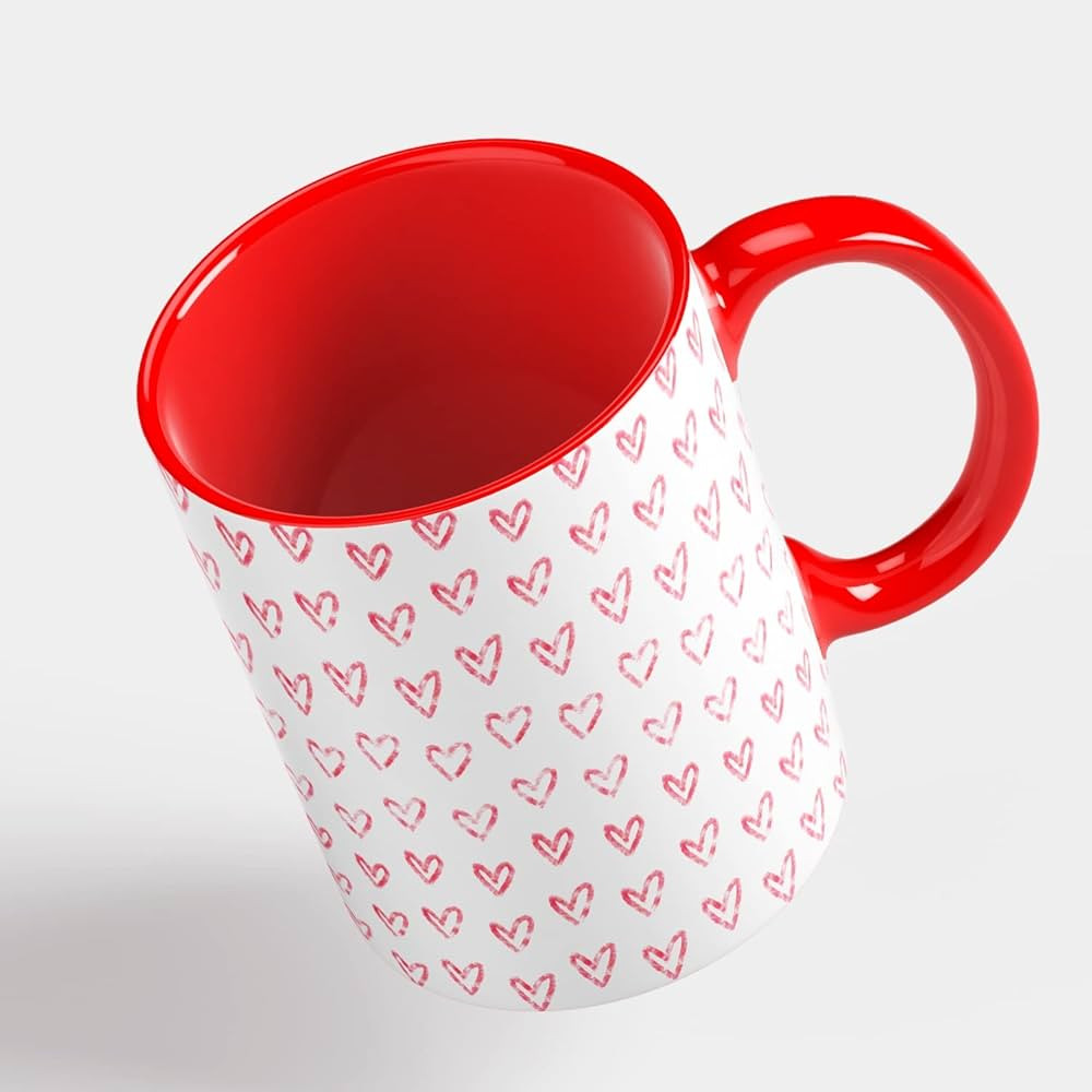 Tasse simple Motif cœurs cœurs, idée cadeau amour Saint-Valentin - Mug 320 ml en céramique in... | Amazon (FR)