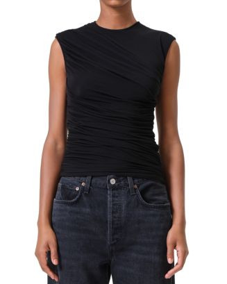AGOLDE Ester Ruched Top  | Bloomingdale's Women | Bloomingdale's (US)