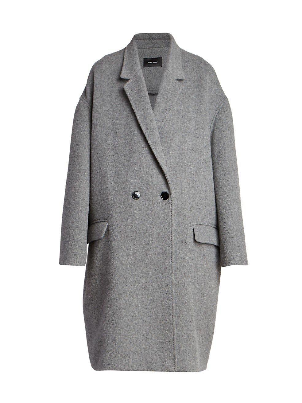 Efegozi Double-Breasted Heathered Wool Cocoon Coat | Saks Fifth Avenue