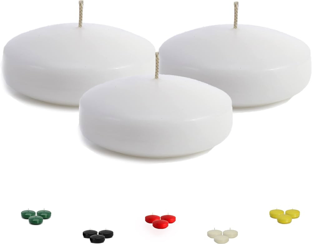 CandleNScent Unscented Floating Candles | 3 Inch - Fits in 3 Inch Vase and Above | White| Floats ... | Amazon (US)
