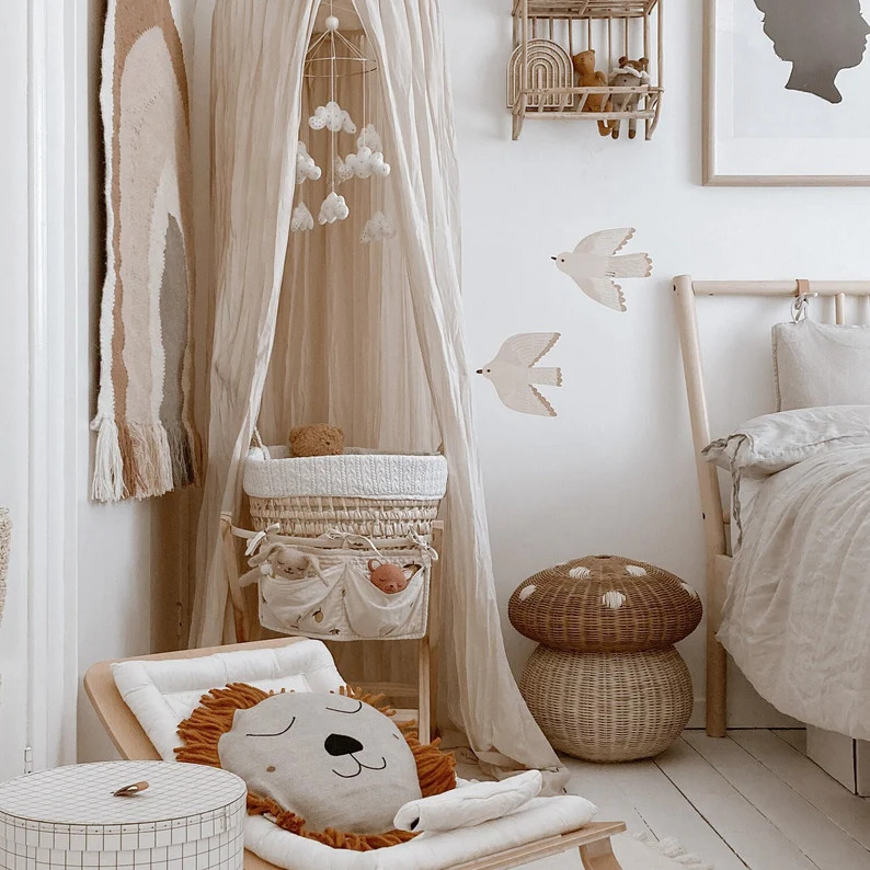 Birds Fabric Wall Stickers - Removable & Reusable | Etsy (UK)