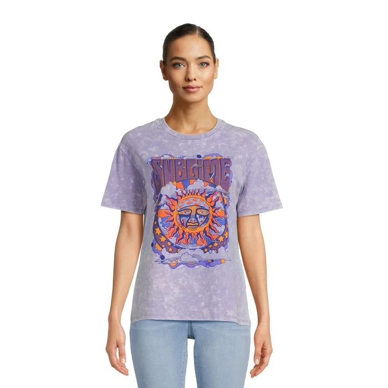 Sublime Women's Graphic Band Tee with Short Sleeves, Sizes XS-3XL - Walmart.com | Walmart (US)