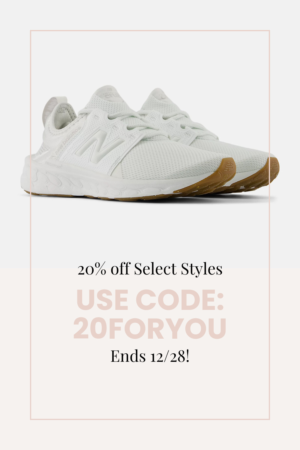 Use the code "20FORYOU" to get 20% off select styles from New Balance. Offer ends 12/18! 

 #LTKActive #LTKSaleAlert #LTKFitness