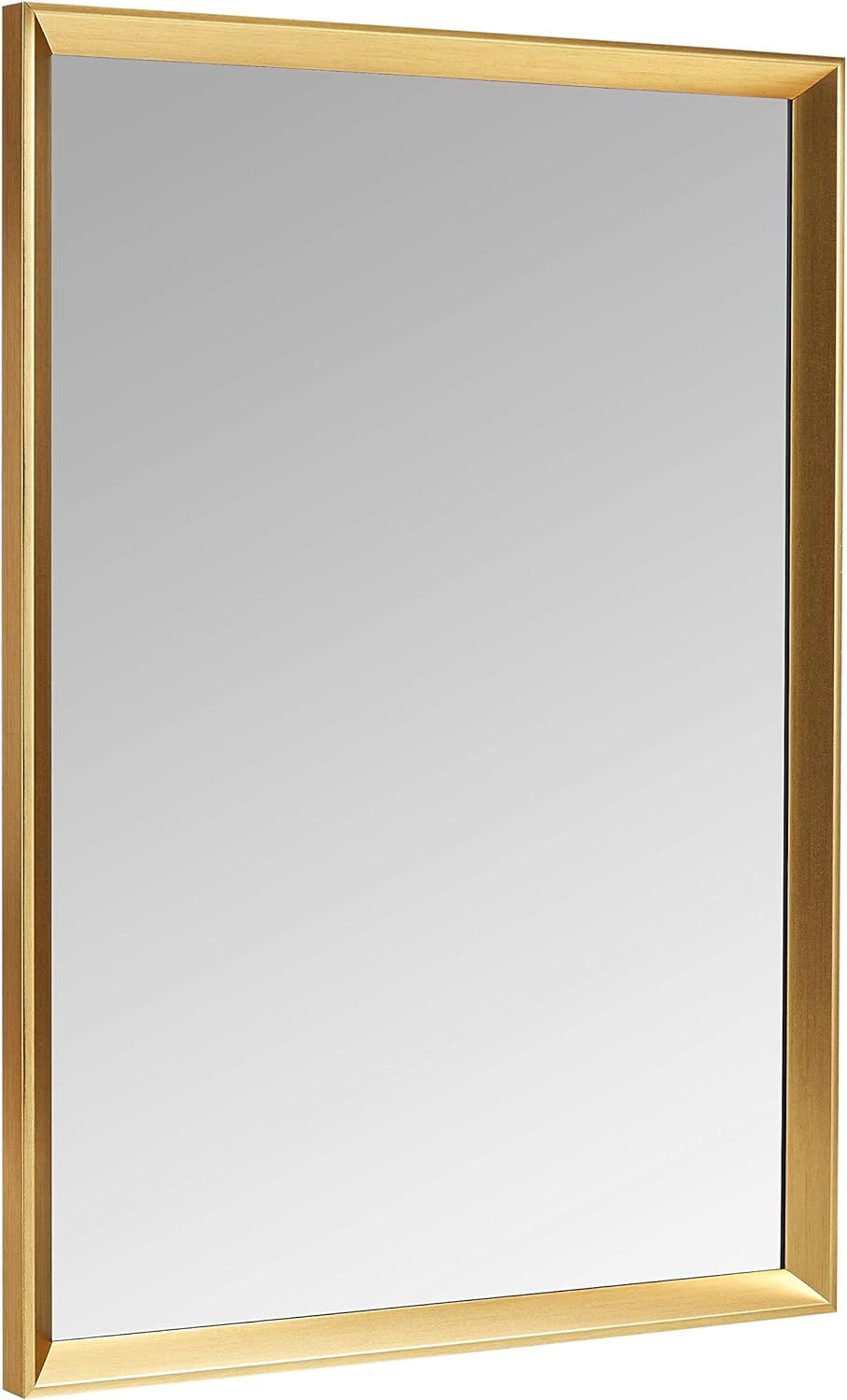 Amazon Basics Rectangular Wall Mirror 20" x 28", Peaked Trim, Brass | Amazon (US)