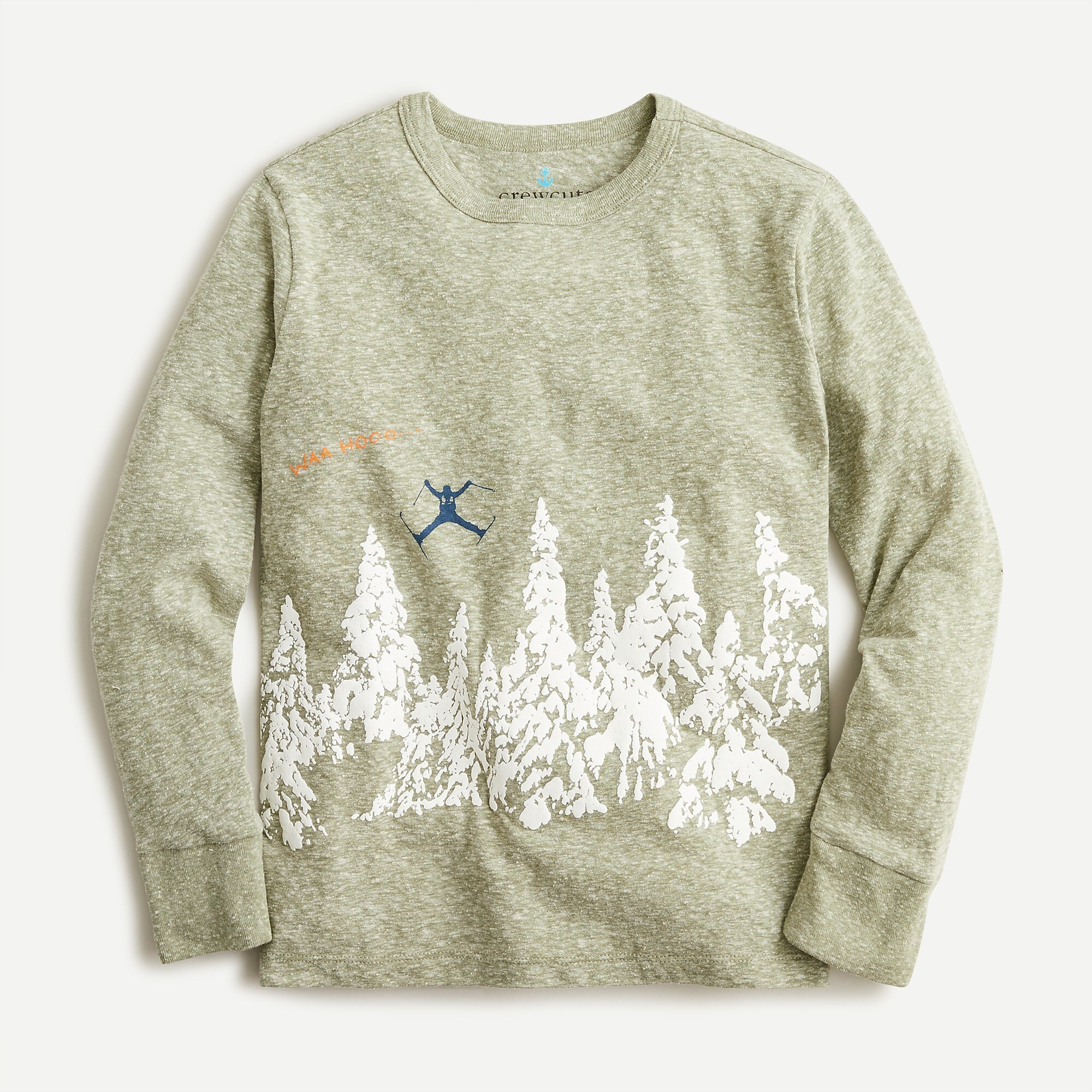 Kids' trees and skis graphic T-shirt | J. Crew US