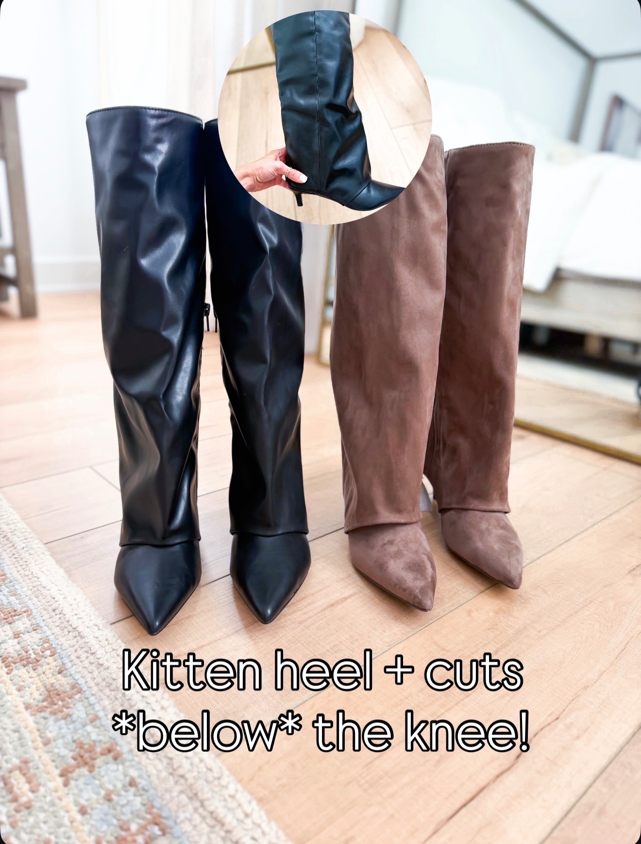New at Target! Knee high boots that cut below the knee! TTS for me. Fall outfits. Fall style. Elevated casual outfits. Date night outfits. Brunch outfit outfits. Party outfits. Concert outfits.

#LTKgrwm #LTKootd #LTKSeasonal