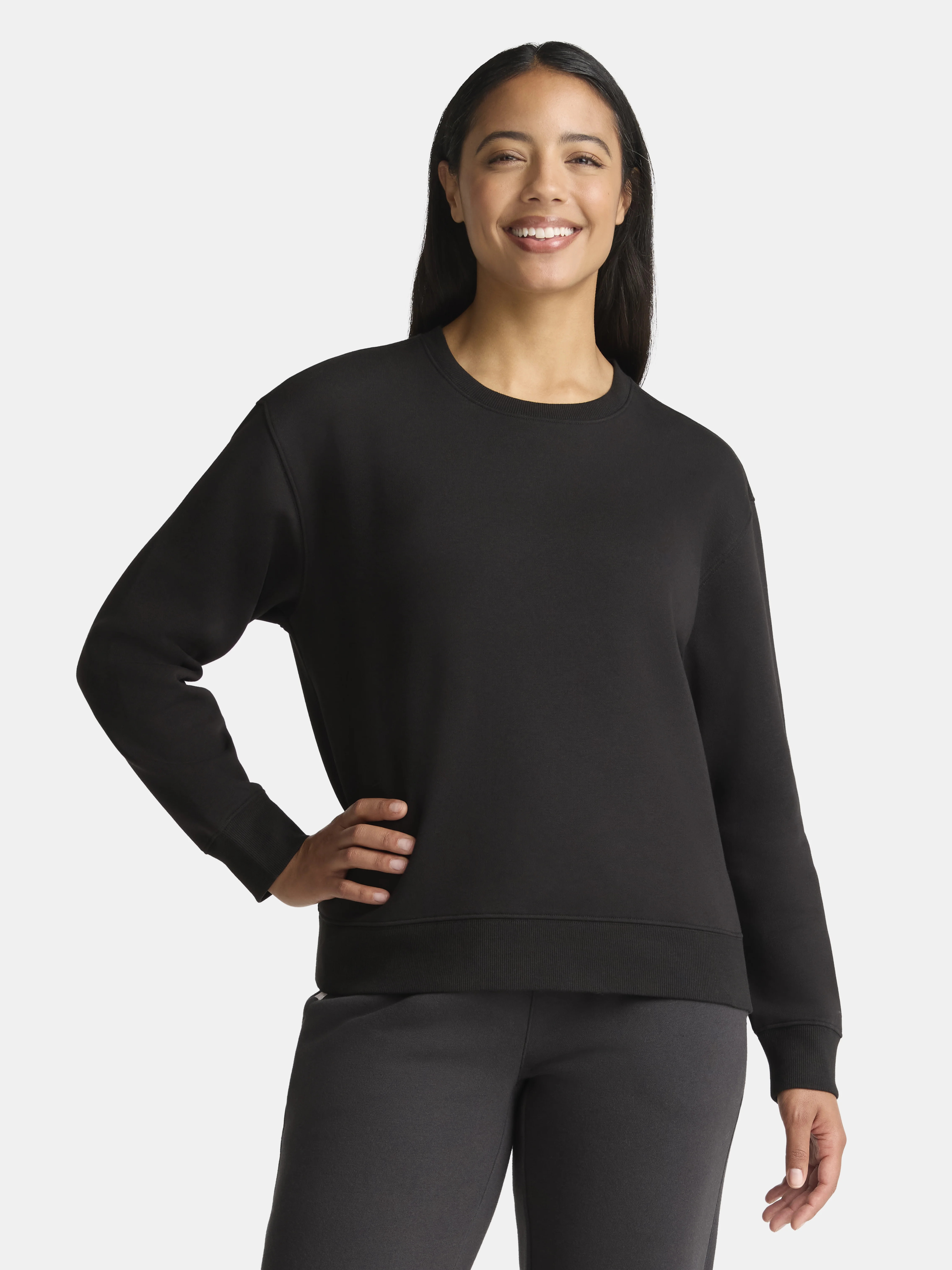 Athletic Works Women's Crewneck Fleece Sweatshirt, Sizes XS-XXXL | Walmart (US)