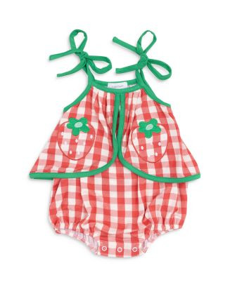 Angel Dear Girls' Strawberry Gingham Swing Front Sunsuit With Appliqués - Baby  | Bloomingdale's... | Bloomingdale's (US)