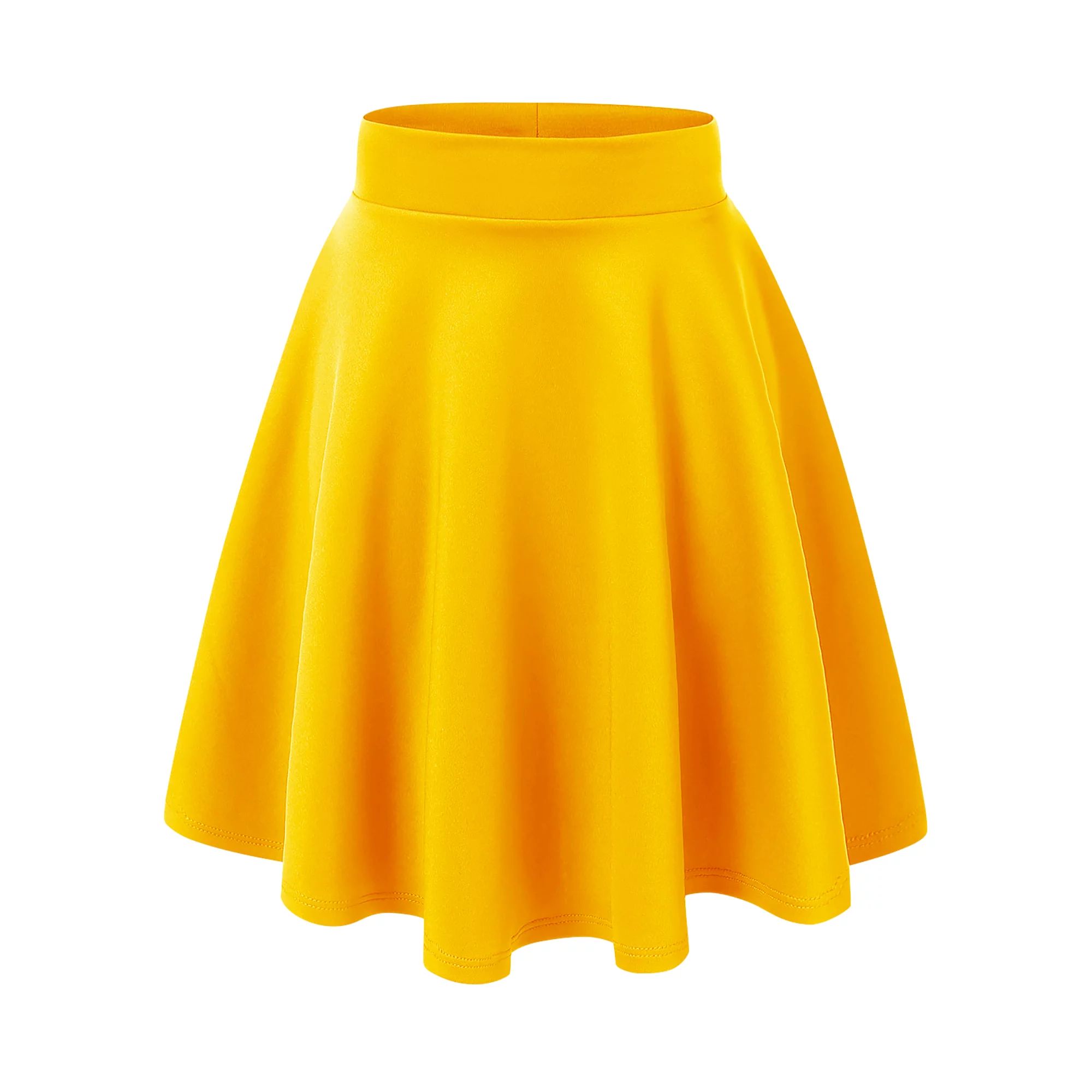 MBJ WB829 Womens Flirty Flare Skirt M YELLOW | Walmart (US)