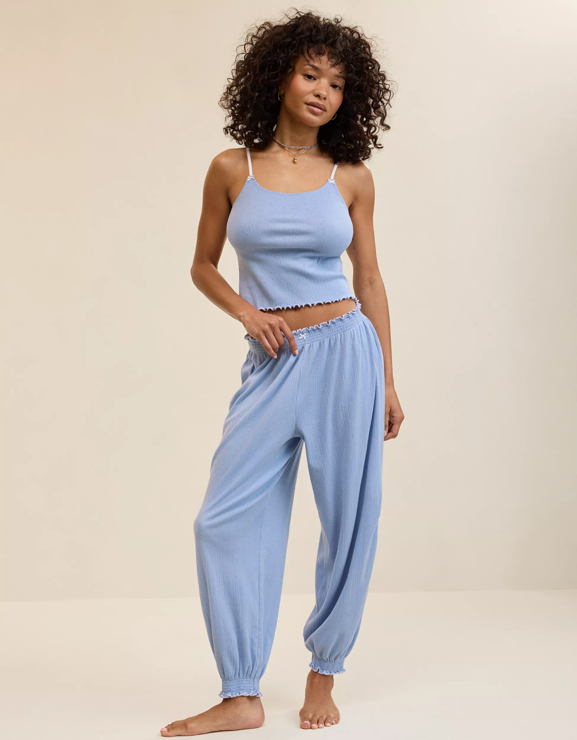 Aerie Pointelle Balloon Pajama Pant | Aerie