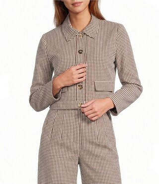 Antonio Melani Dakotah Gingham Button Front Coordinating Jacket | Dillard's | Dillard's