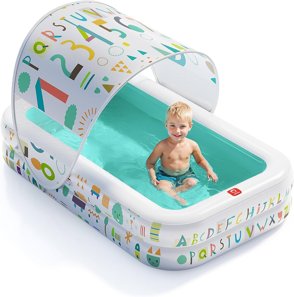 QPAU Kiddie Pool – 65" x 39" Inflatable Pool for Kids & Toddlers, Ball Pit & Baby Pool with Sof... | Amazon (US)