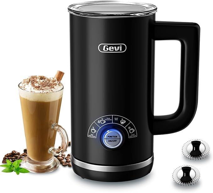 Gevi Milk Frother, 4 in 1 Automatic Electric Milk Steamer, Cold and Hot Milk Foam Maker & Milk, C... | Amazon (US)