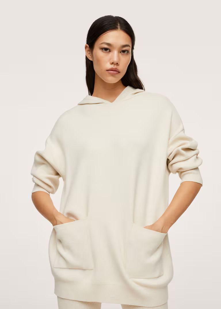 Oversized sweatshirt with pockets -  Women | Mango USA | MANGO (US)