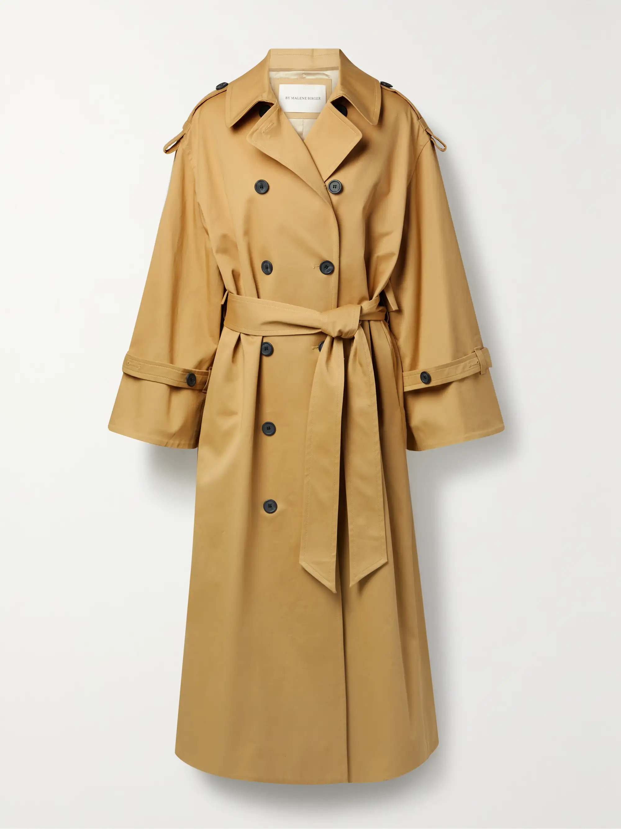 Alanis oversized double-breasted organic cotton-blend twill trench coat | NET-A-PORTER (UK & EU)