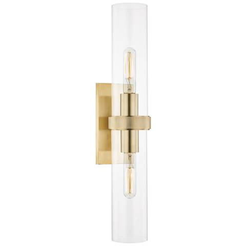 Hudson Valley Briggs 23" High Aged Brass 2-Light Wall Sconce - #93D81 | Lamps Plus | Lamps Plus