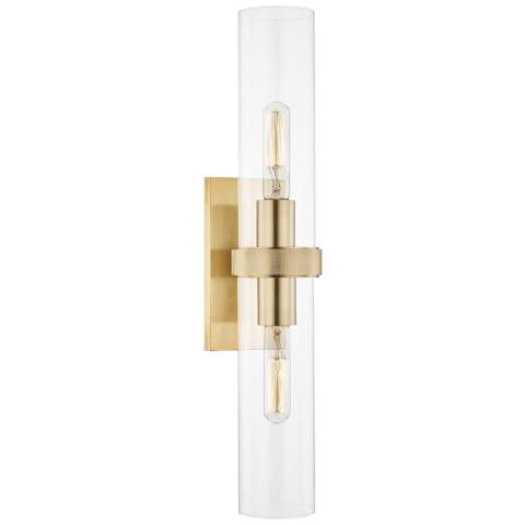 Hudson Valley Briggs 23" High Aged Brass 2-Light Wall Sconce | Lamps Plus
