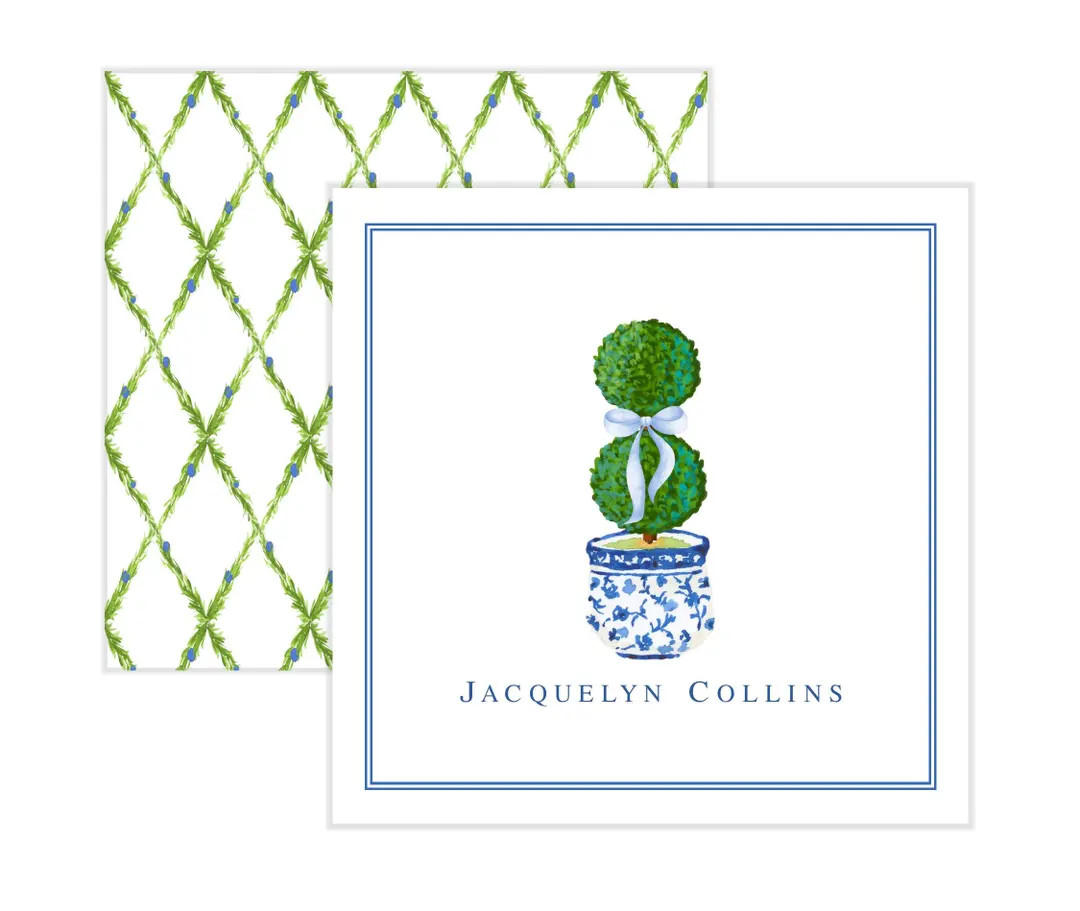 Personalized Ginger Jar Stationery Chinoiserie Calling Cards Chinoiserie Stationery Topiary Stati... | Etsy (US)