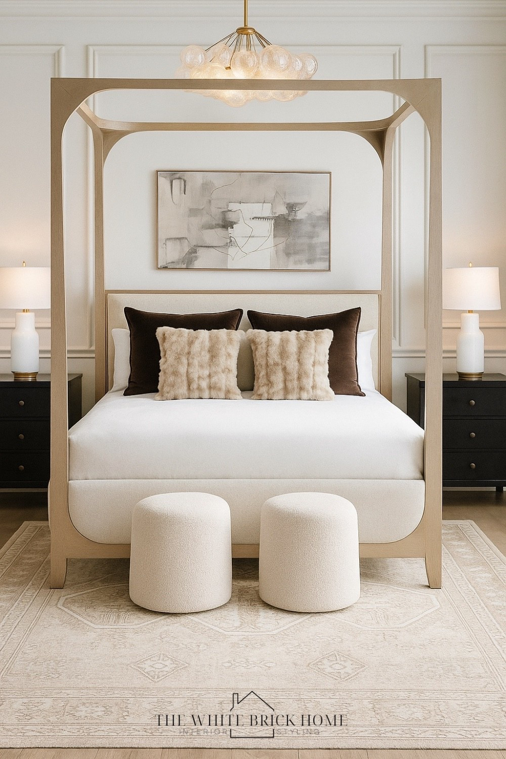 A serene blend of modern elegance and cozy luxury - this bedroom is a perfectly balanced retreat. 

Bed, bedroom, bedroom decor bedroom lighting, bedroom rug, rug, area rug, canopy bed, ottoman, throw pillows, nightstands, wall art, bubble light, chandelier, bubble chandelier, home decor, home design, bedroom design, bedroom ideas, bedroom decor ideas, crate and barrel bedroom, master bedroom, primary bedroom, guest bedroom, pottery barn, Wayfair 

#LTKSaleAlert #LTKSeasonal #LTKHome