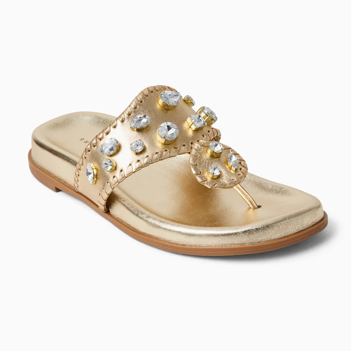 Jack Rogers Jacks Sport Jeweled Comfort Sandal – Platinum Leather | Jack Rogers