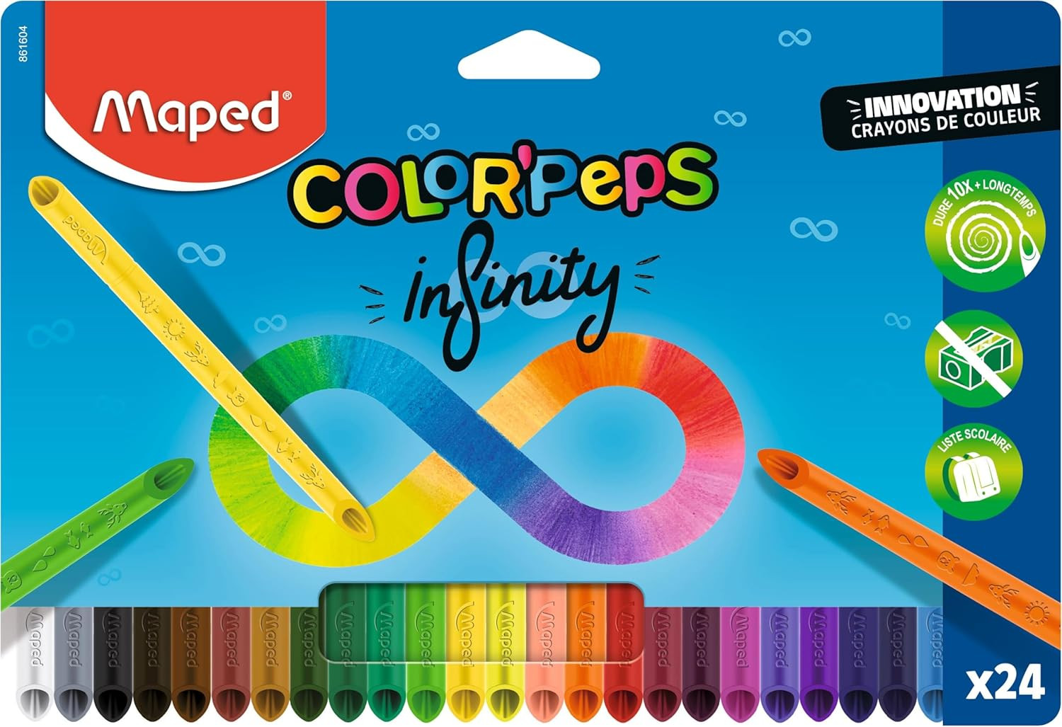 Maped - Color'Peps Infinity Coloured Pencils - 100% Lead, 100% Usable - Zero Waste - No Sharpenin... | Amazon (UK)