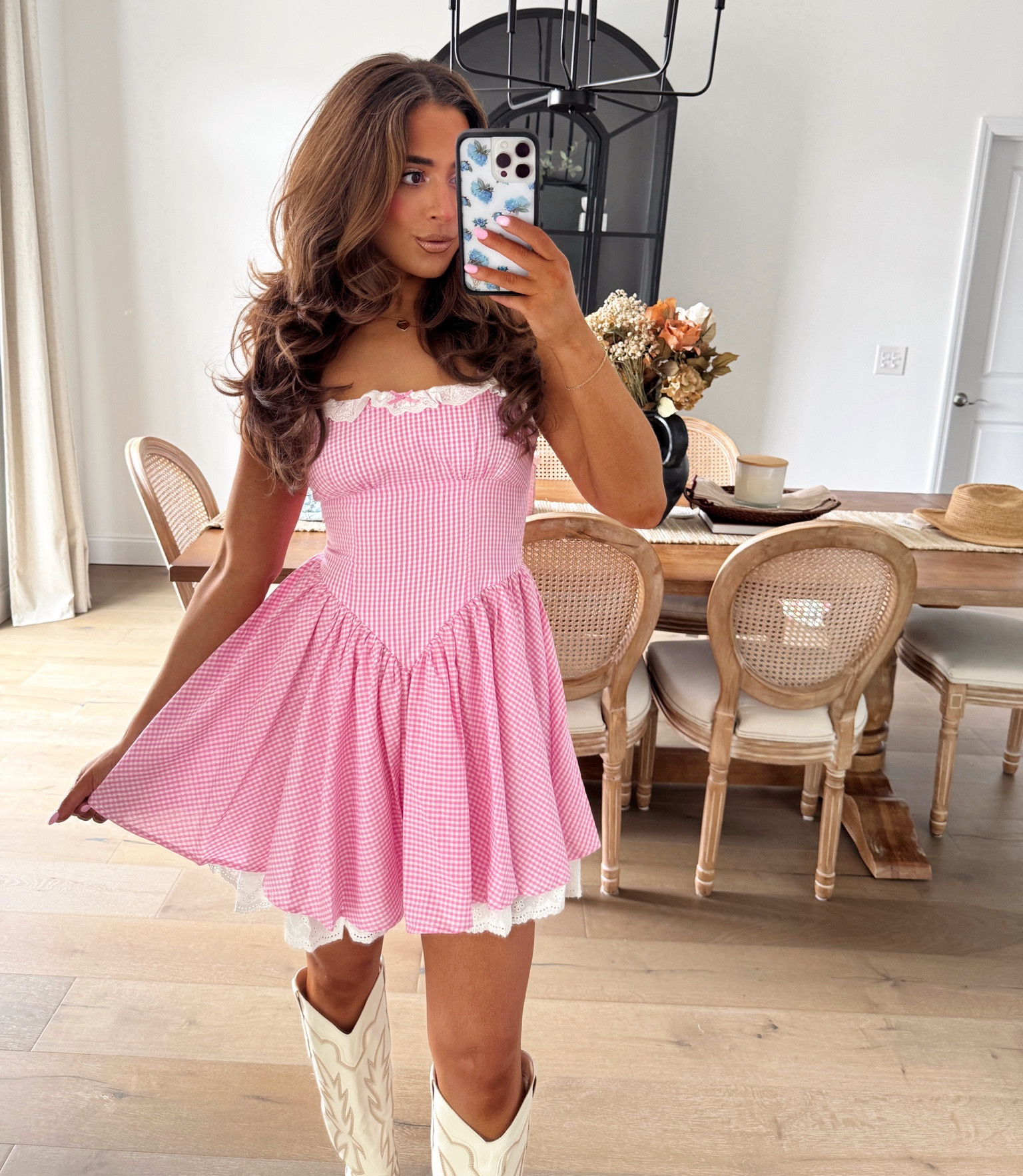 Sweet as southern tea 🍓🎀 Twirling into the country concert in a checkered bow lace dress—charm, comfort, and a whole lot of cute! 

#LTKSeasonal #LTKSaleAlert #LTKStyleTip