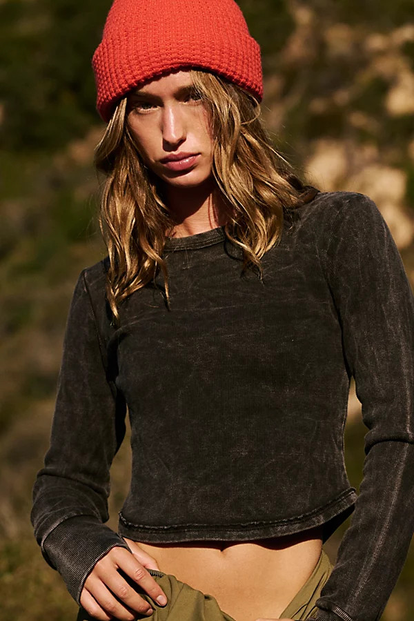 Ribbed Long-Sleeve Baby Tee | Free People (Global - UK&FR Excluded)