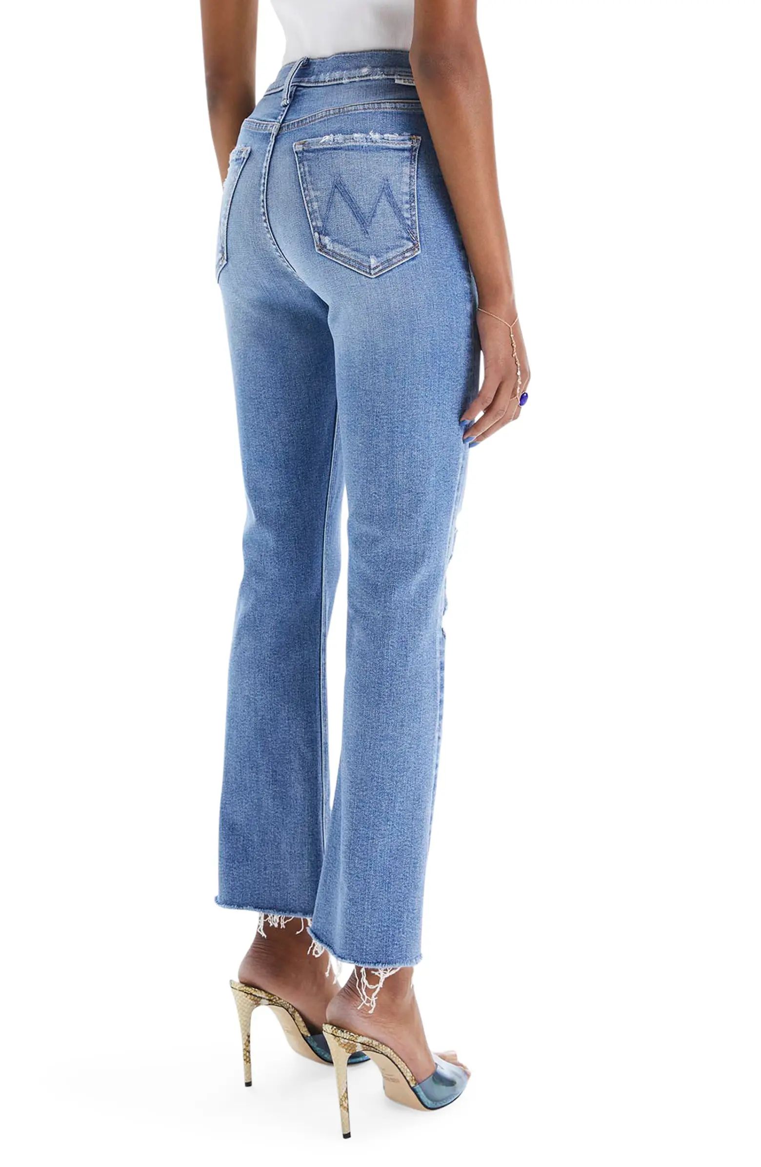 The Tripper Ripped High Waist Fray Hem Ankle Jeans | Nordstrom