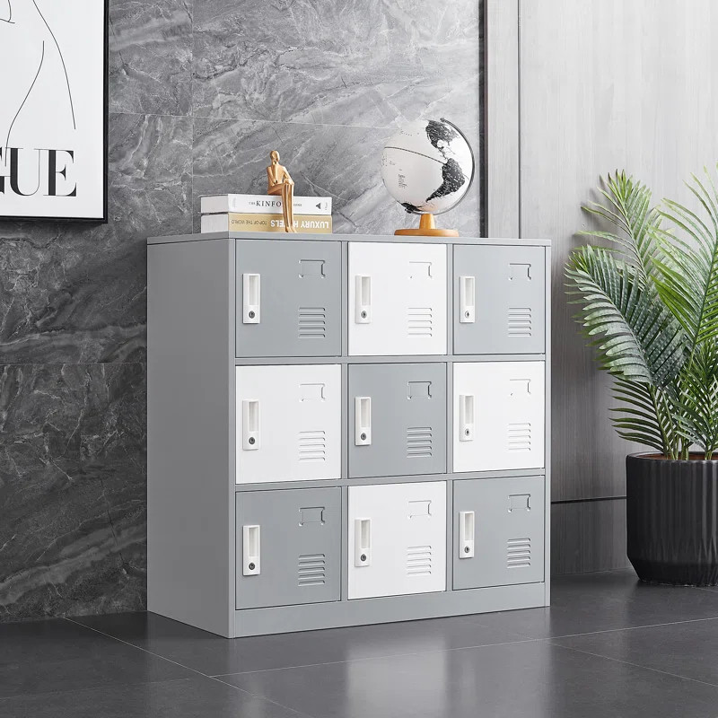 Metal 3 - Tier 34.65'' Locker with Built In Key Lock | Wayfair North America