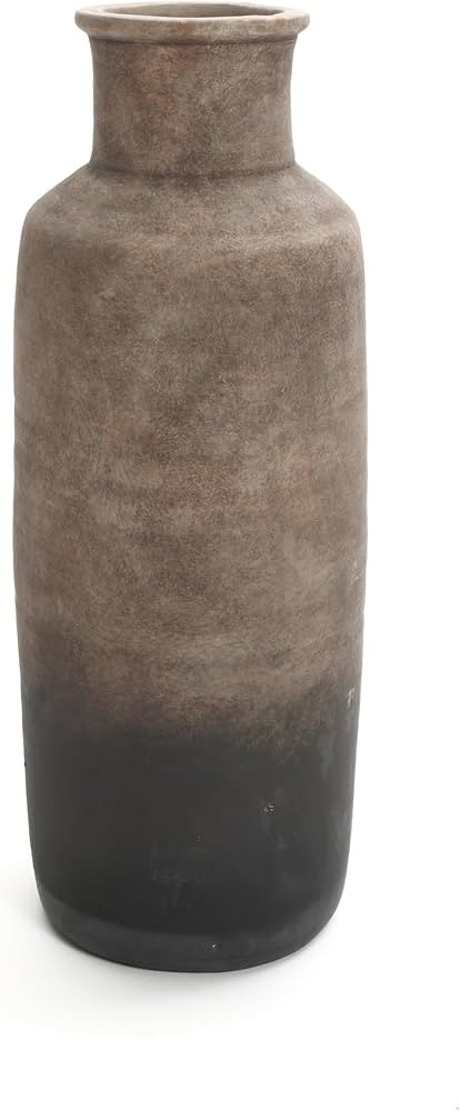 LuxenHome Ceramic Floor Vase,19 Inch Brown Ombre Terracotta Rustic Pottery Large Vases for Living... | Amazon (US)