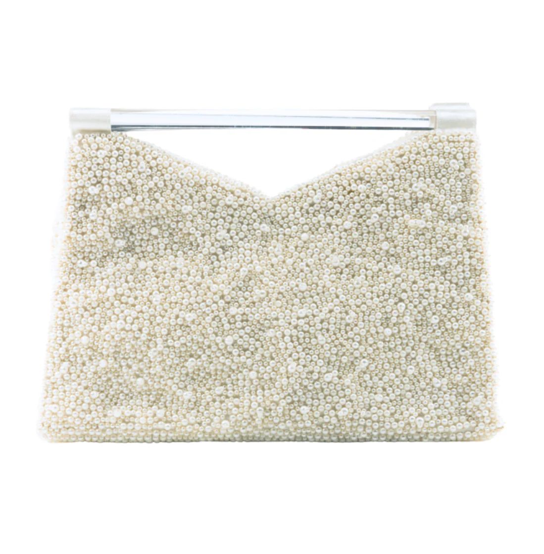 Acrylic Handle Clutch in Pearl | Beth Ladd Collections
