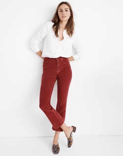 Cali Demi-Boot Jeans in Corduroy: Button-Front Edition | Madewell