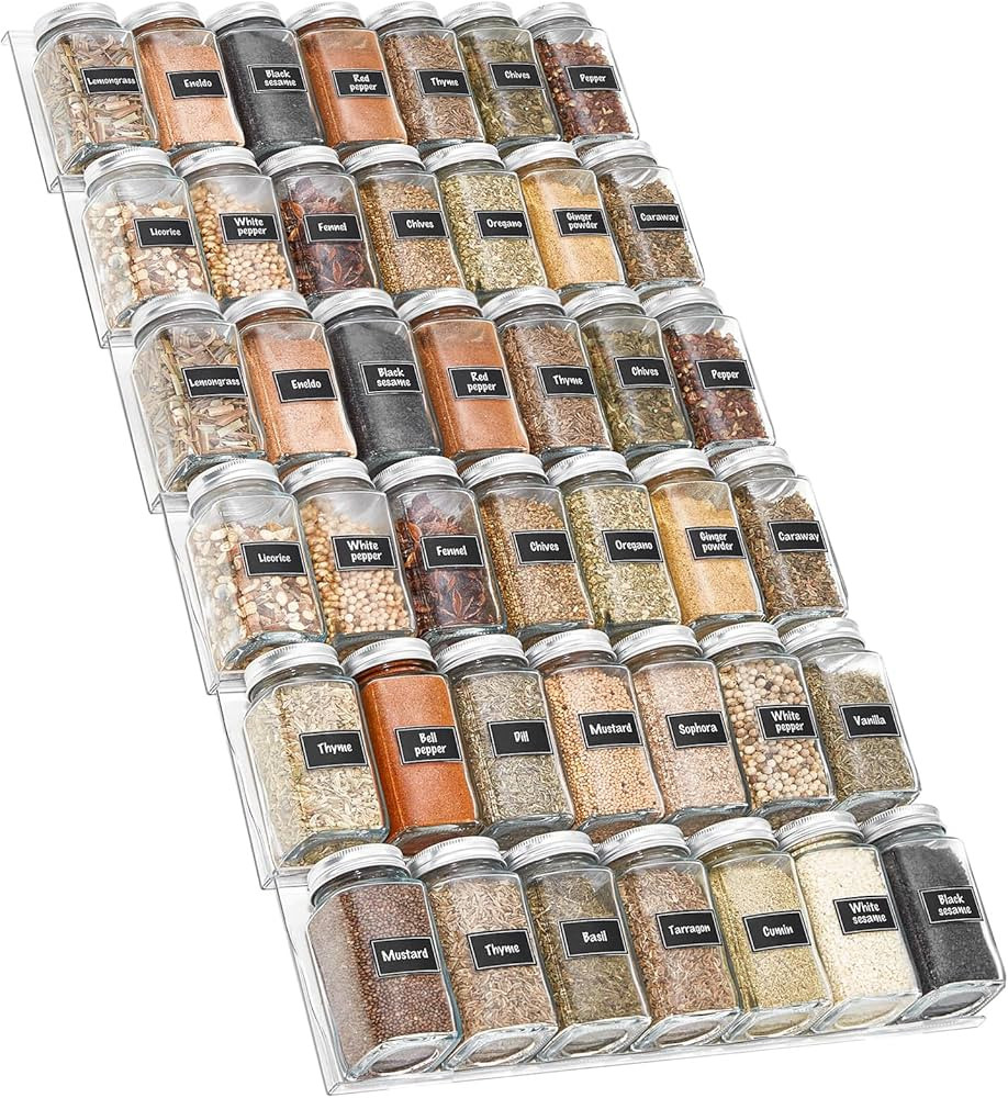 Lifewit Plastic Adjustable Spice Drawer Organizer, Expandable Spice Rack for Countertop, Jar Stor... | Amazon (CA)