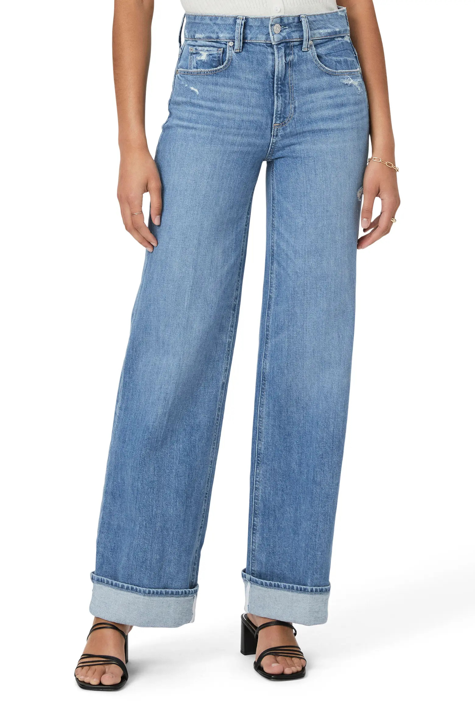 Sasha Distressed Wide Leg Jeans | Nordstrom
