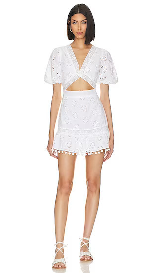 x Jetset Christina Carly Mini Dress in Summer White | White Mini Dress | Revolve Dress | Revolve Clothing (Global)