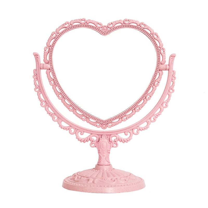 XPXKJ 7-Inch Heart Shaped Mirror Tabletop Vanity Makeup Mirror with 3X Magnification Double-Sided... | Amazon (US)