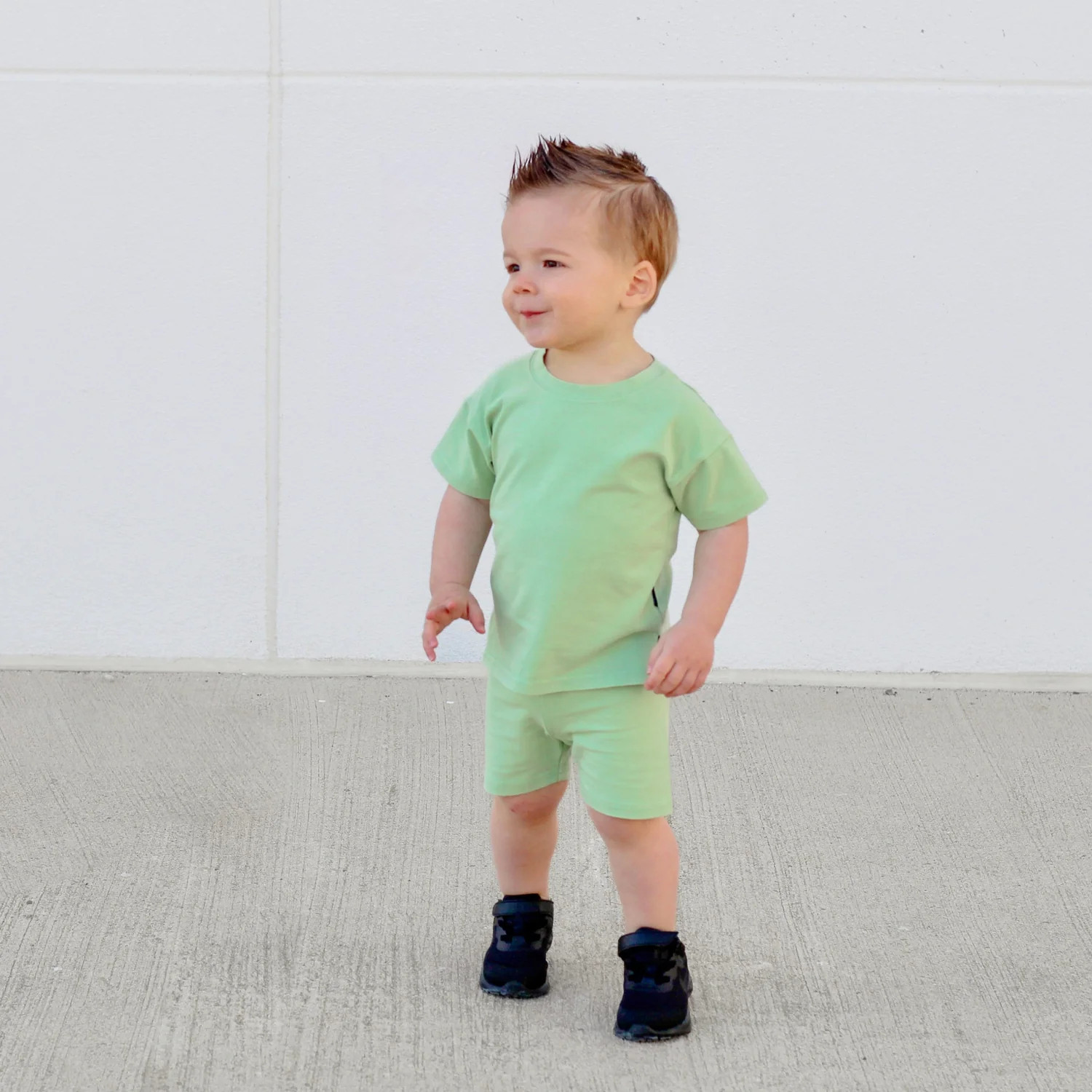 BIKER SET- Pistachio Snow Wash | millie + roo