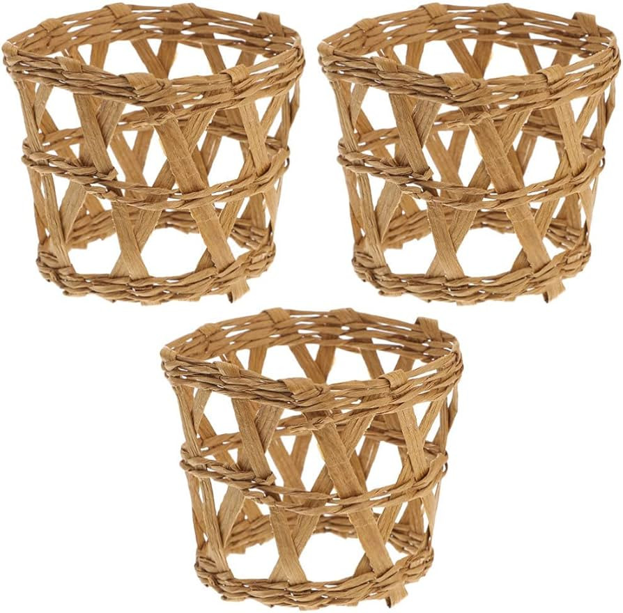GANAZONO Glass Vase Rattan Vase Cover Wicker Woven Cup Holder Drink Glass Cup Sleeve Hand Woven S... | Amazon (US)