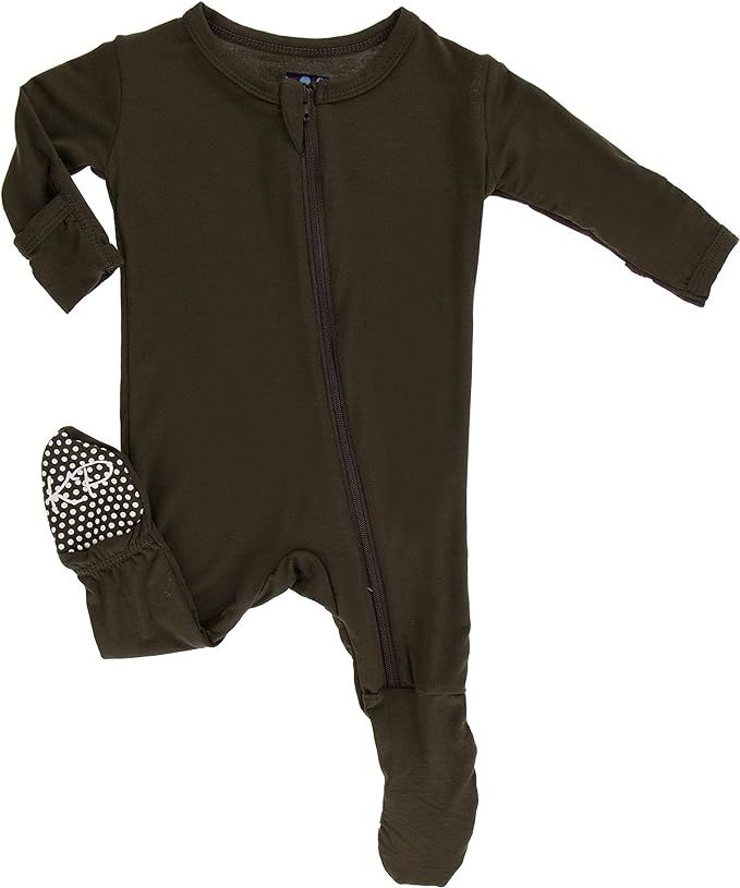 KicKee Pants Print Footie with Zipper, Fitting Long Sleeve Pajama Baby Bodysuit, Ultra Soft Every... | Amazon (US)