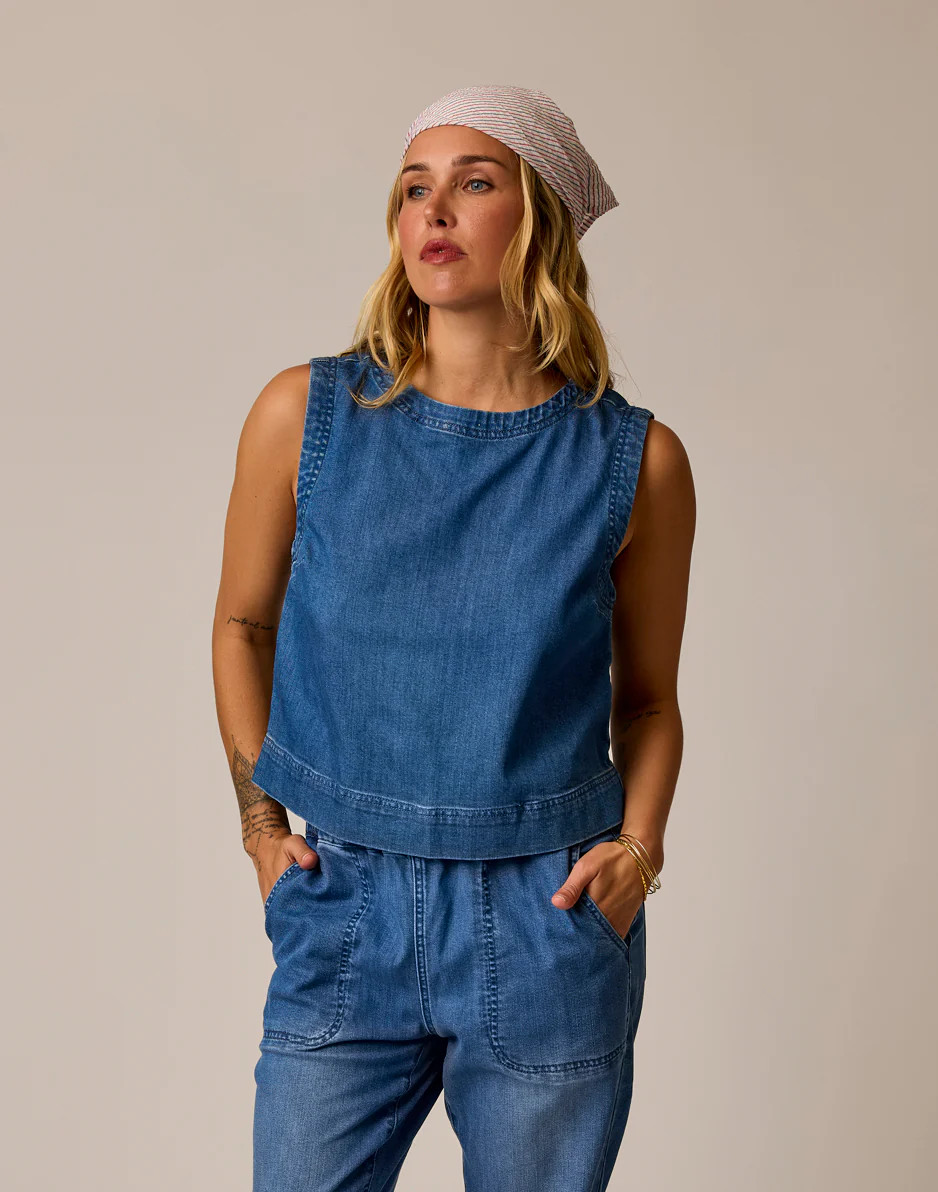 Susie Denim Tank: Magnolia | Carve Designs