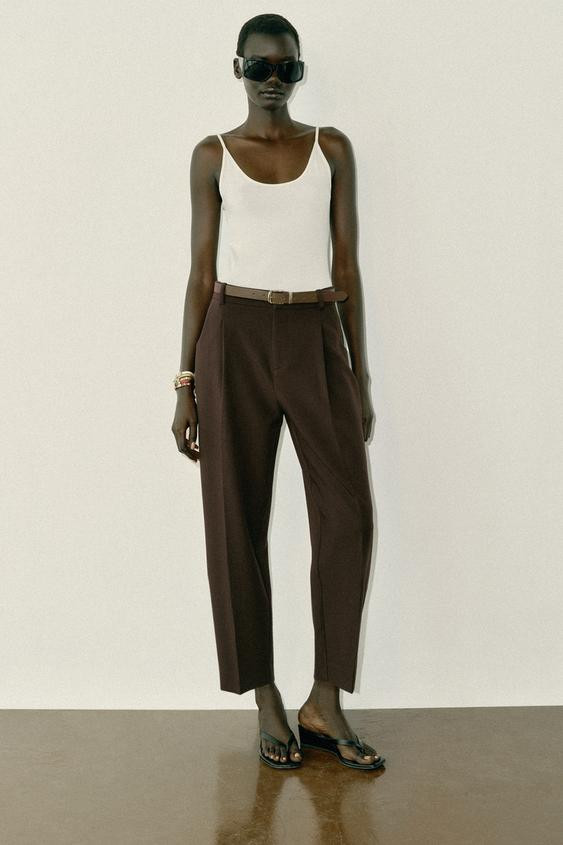 POLYAMIDE SPAGHETTI STRAP TOP | Zara US