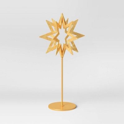 Tall Starburst Decorative Figurine Brass - Threshold&#8482; | Target
