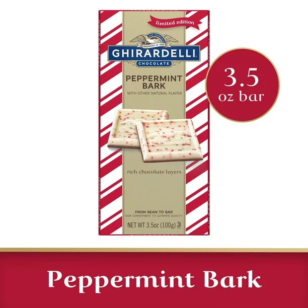 GHIRARDELLI Peppermint Bark Bar, 3.5 Oz Bar - Walmart.com | Walmart (US)