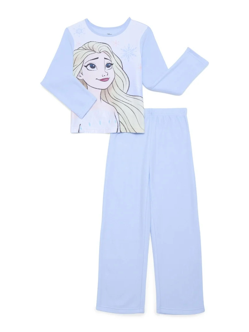 Disney Frozen 2 Girls Long Sleeve Top and Pants, 2-Piece Pajama Set, Sizes 4-12 - Walmart.com | Walmart (US)