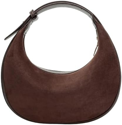 Herald Suede Crossbody Bag for Women, Vintage Hobo Handbag Crescent Shoulder Purses with Adjustab... | Amazon (US)